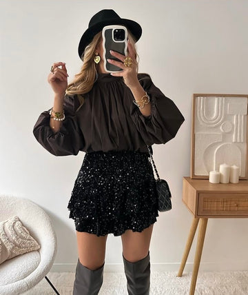 Blouse LISANDRA - chocolat