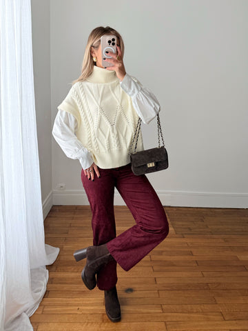 Pull chemise torsades FENICE