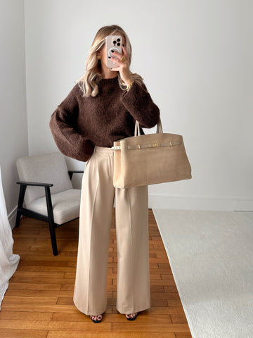 Pantalon tailleur oversize RAYMOND - beige