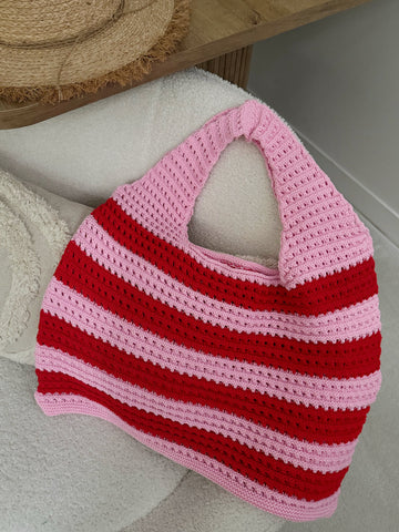 Sac en crochet LORINI - rose