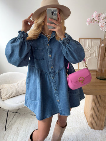 Robe en denim à col chemise ALANYS