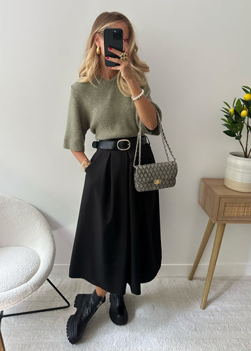 Bottines noires zippées à plateforme