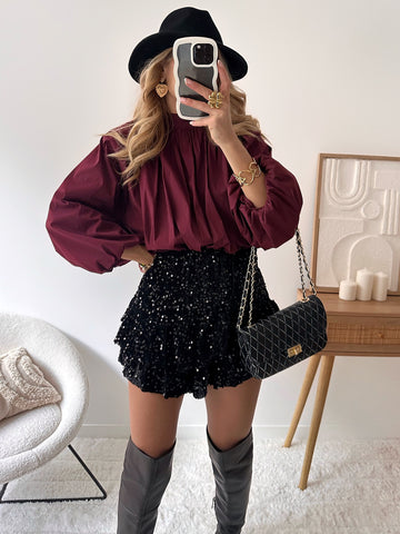 Blouse LISANDRA - bordeaux