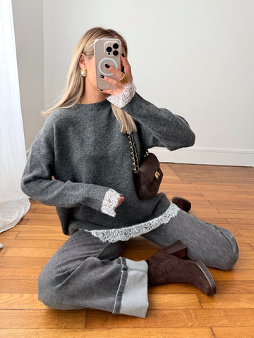 Maille oversize et dentelle MONCEAU