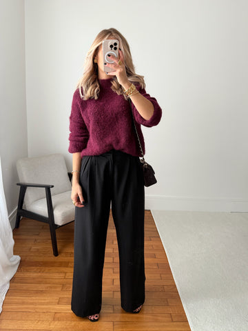 Pantalon tailleur oversize RAYMOND - noir