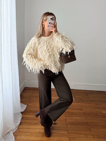 Pull en maille à franges ANGORA