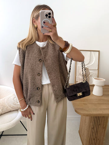 Veste sans manches VIANI - taupe