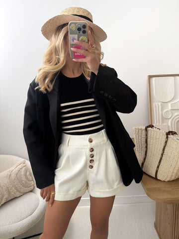 Short en denim à ourlets CADAQUES