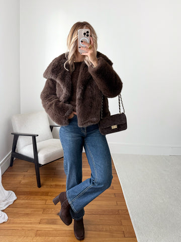 Manteau en fourrure vegan ABBY