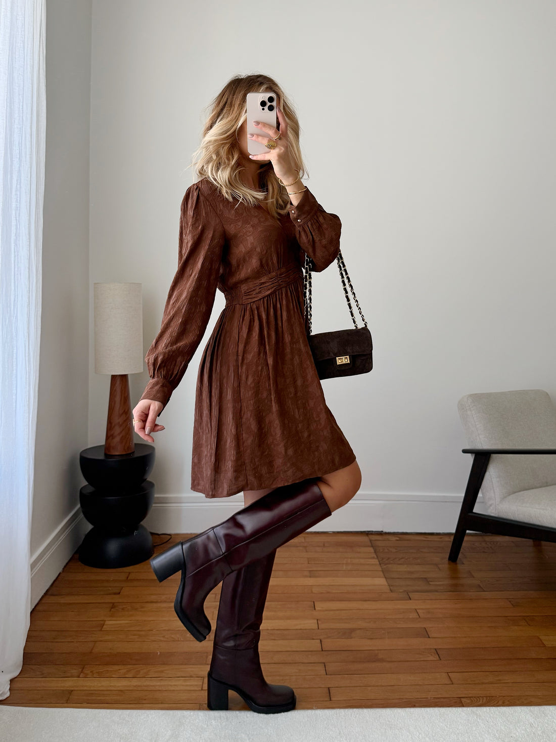 Robe à imprimé cachemire brodé GARCIA