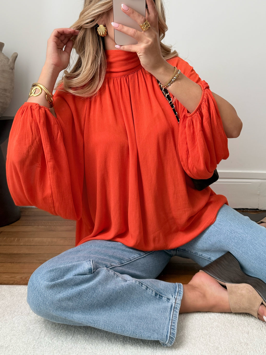 Blouse ouvertures aux manches SASARI