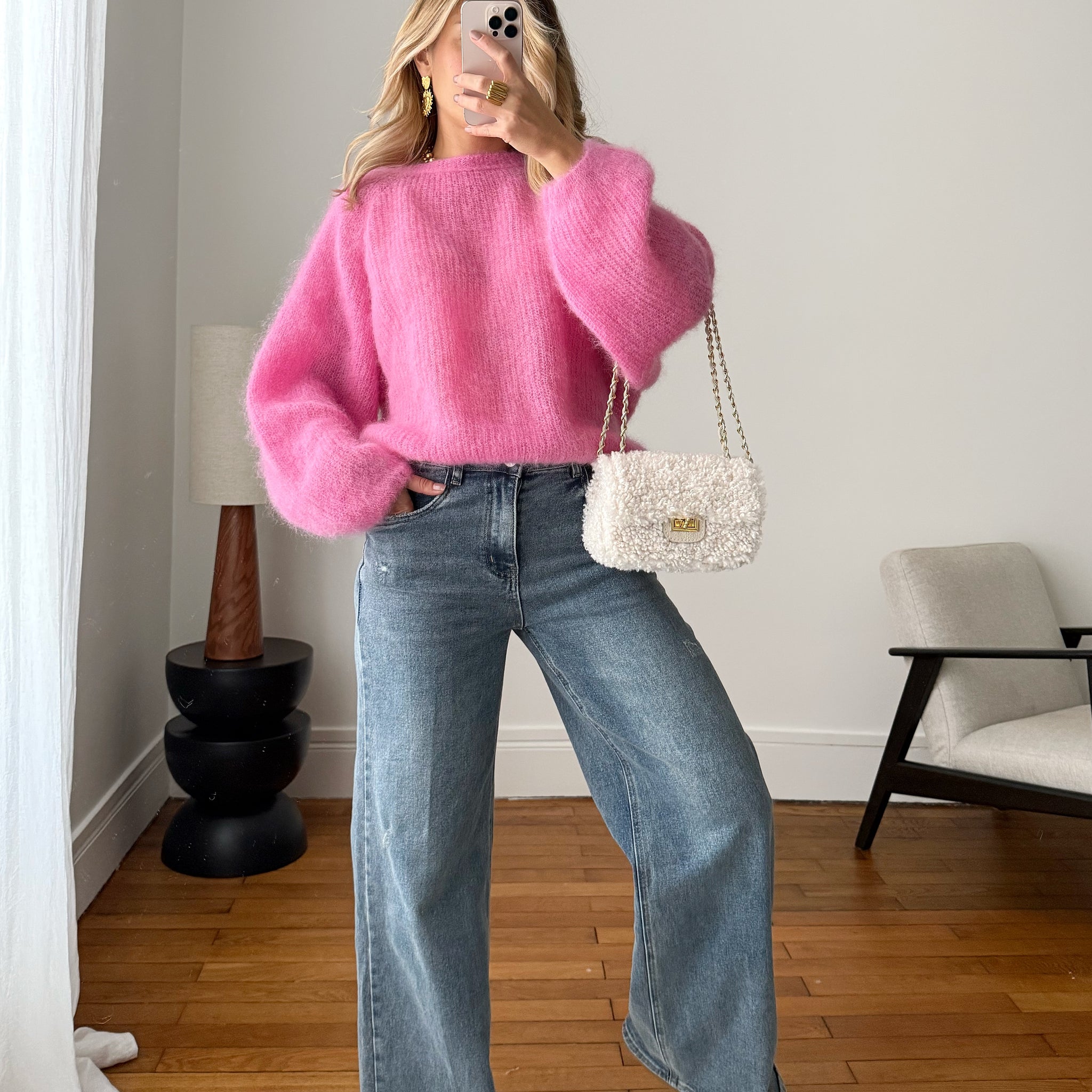 Jean ceinture tressée EMILIEN