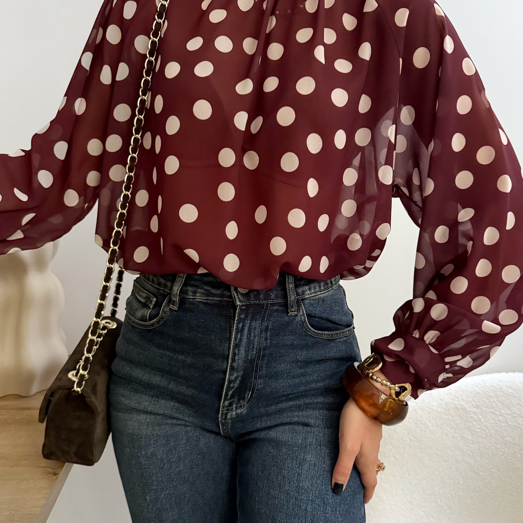 Blouse à imprimé pois GASTINE