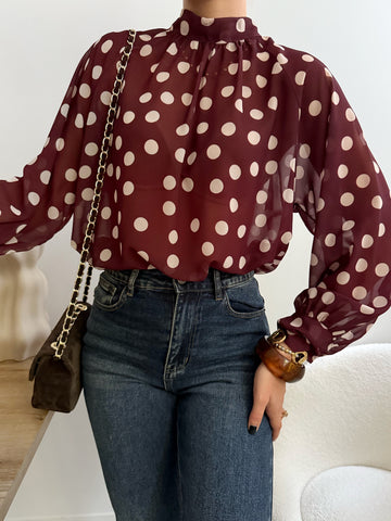 Blouse à imprimé pois GASTINE