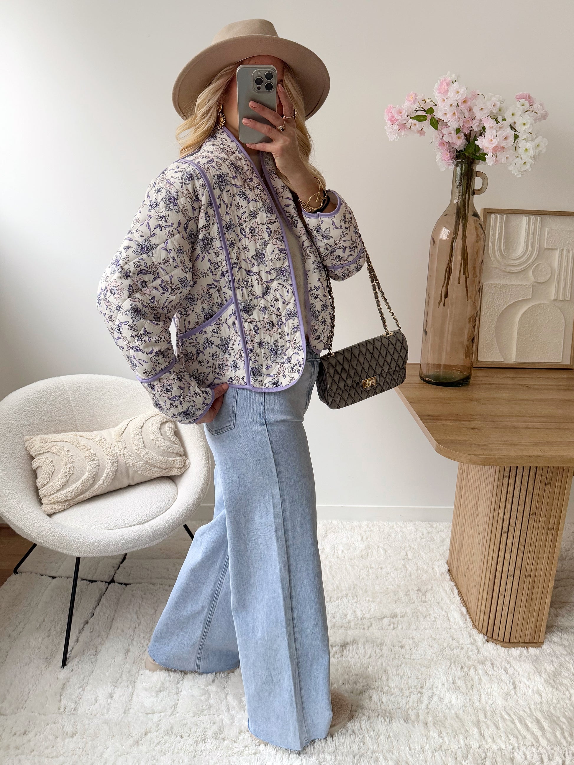 Veste matelassée imprimé floral SIENNE