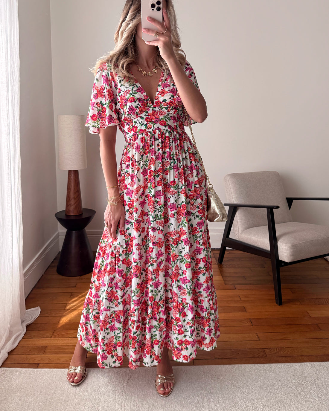 Robe longue à imprimé floral EDEN