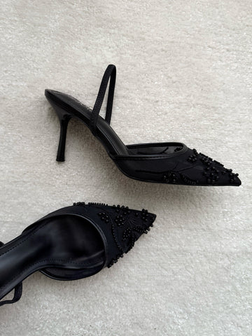 Escarpins à perles brodées PERLA