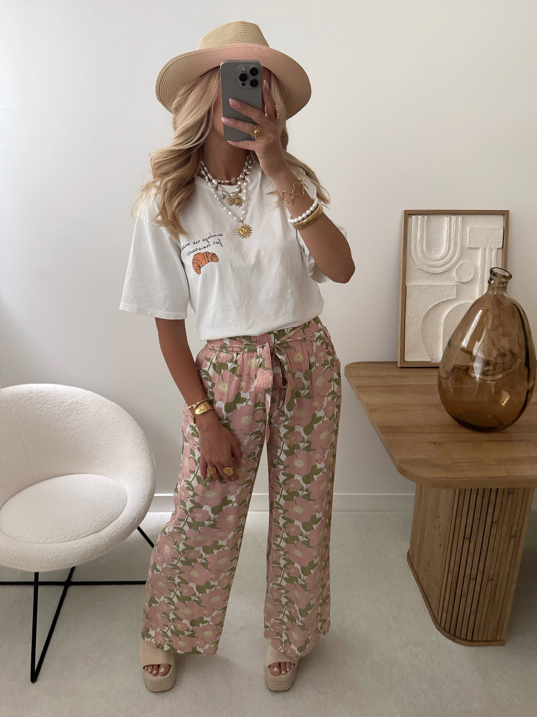 Pantalon à imprimé floral JULIO