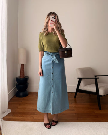 Jupe longue en denim ERIKA