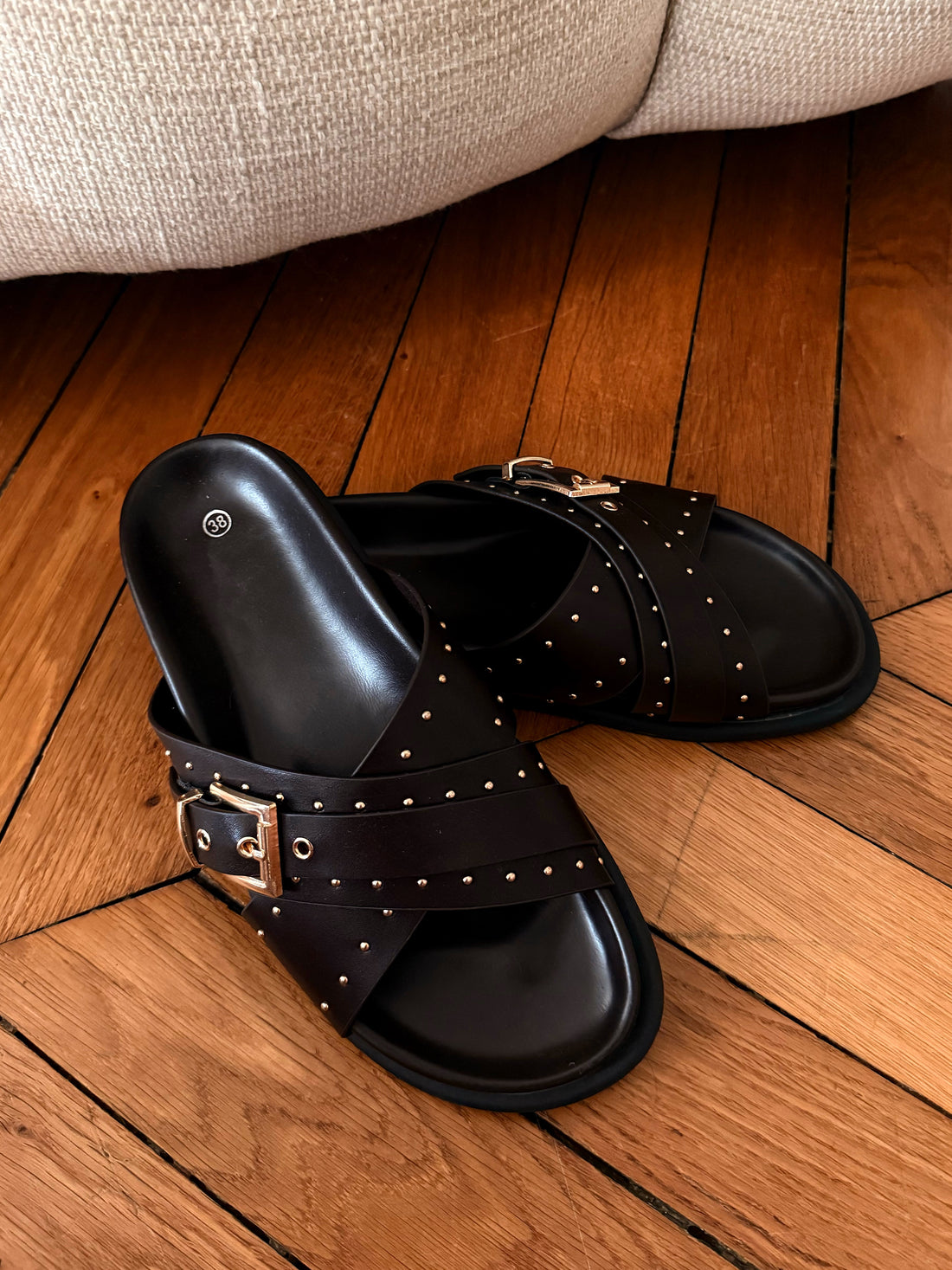 Mules plates cloutées RITTER