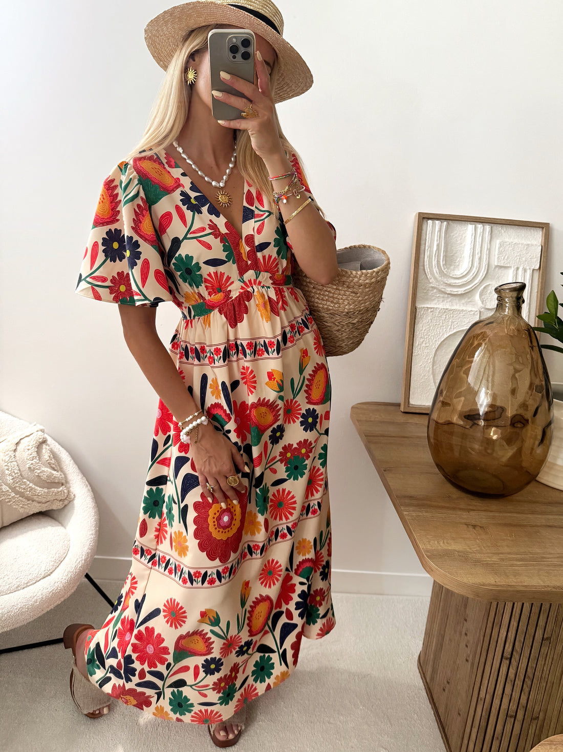 Robe longue imprimé floral KARO