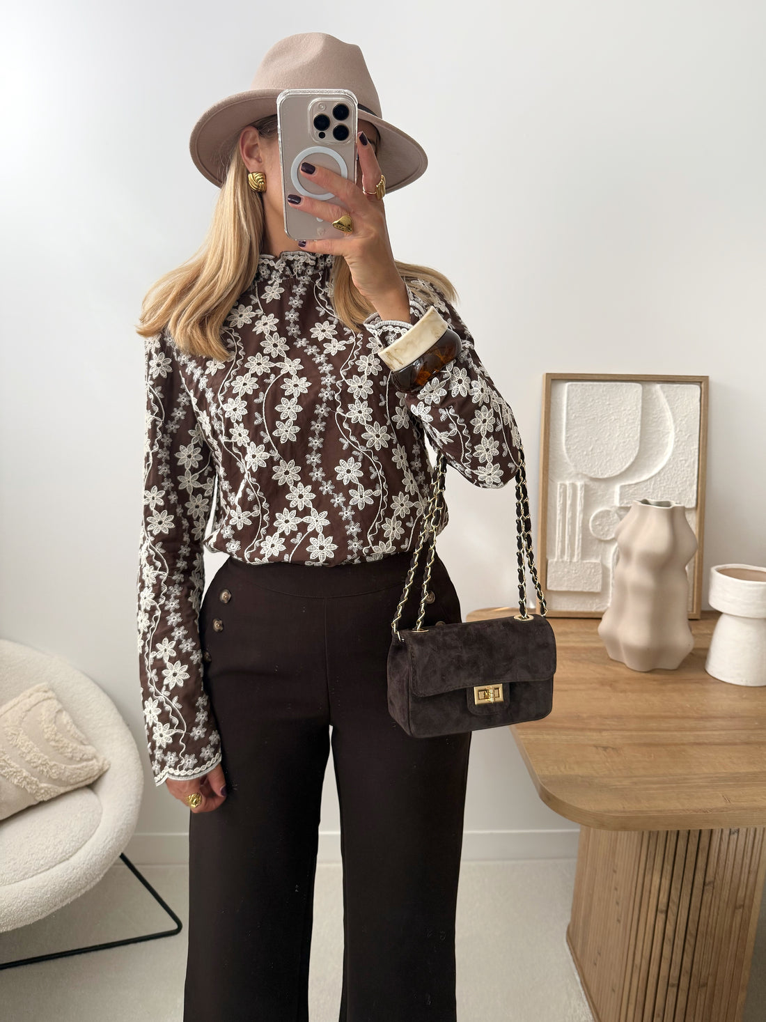 Blouse à broderie floral AUVERS