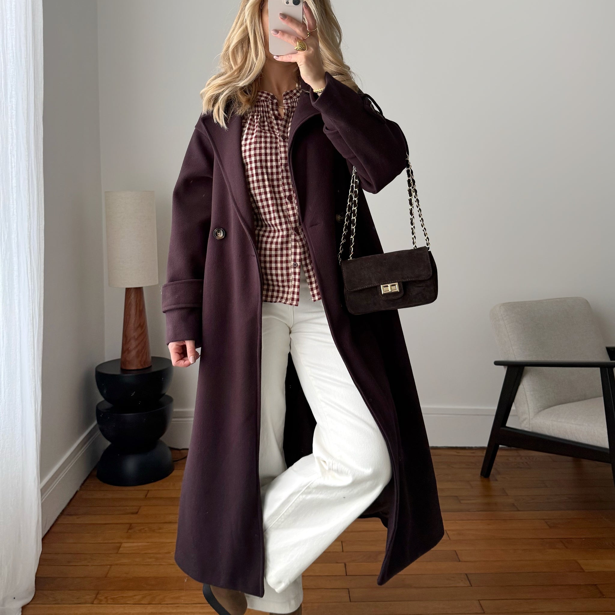 Manteau long à coupe droite SANDERS