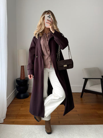 Manteau long à coupe droite SANDERS