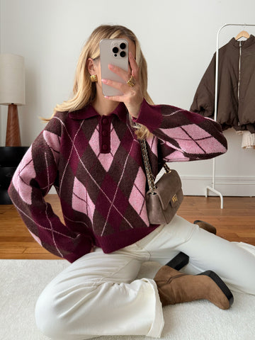 Maille à imprimé écossais SARTRE