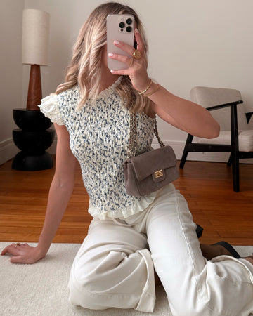 Top sans manches à imprimé fleuri PHILIPINE