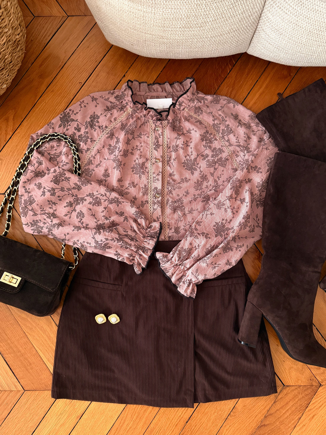 Chemisier à imprimé floral ALEXANDRINE