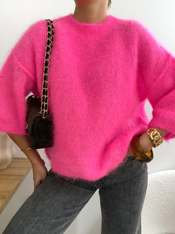 Maille en mohair FERGUSON - rose