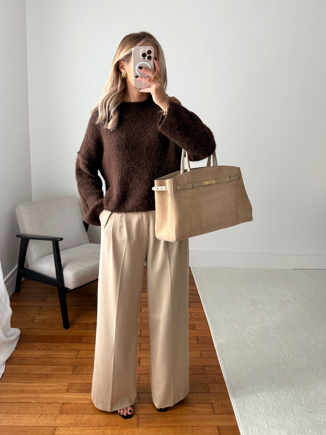 Pantalon tailleur oversize RAYMOND - beige