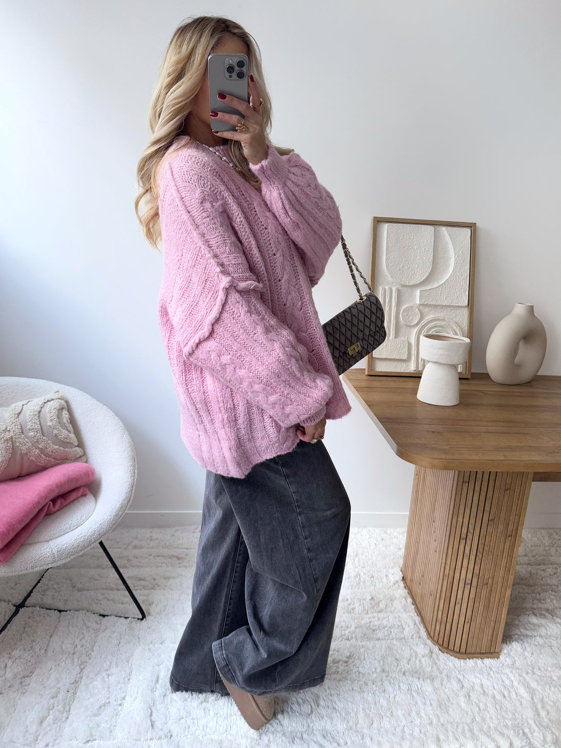 Pull oversize en maille torsadée CASTELLO