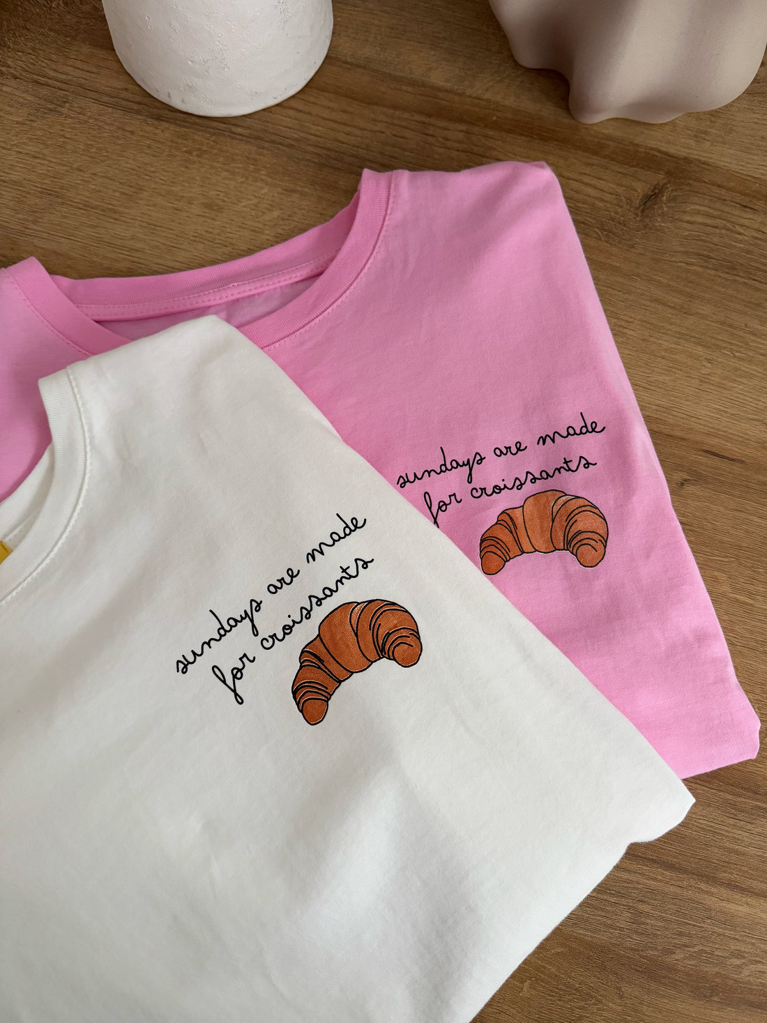 Tee-shirt imprimé croissant FRANZ - rose