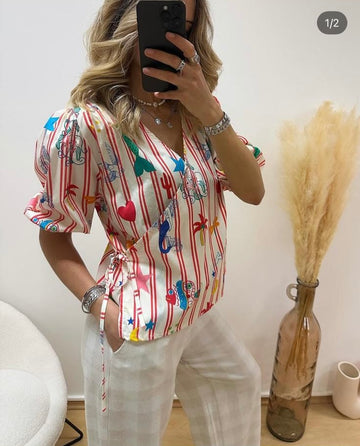 Blouse à imprimé ANATOLE