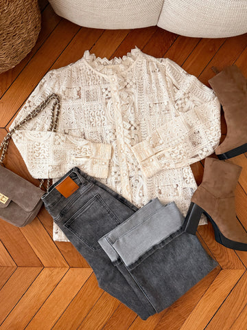 Chemisier dentelle APOLI