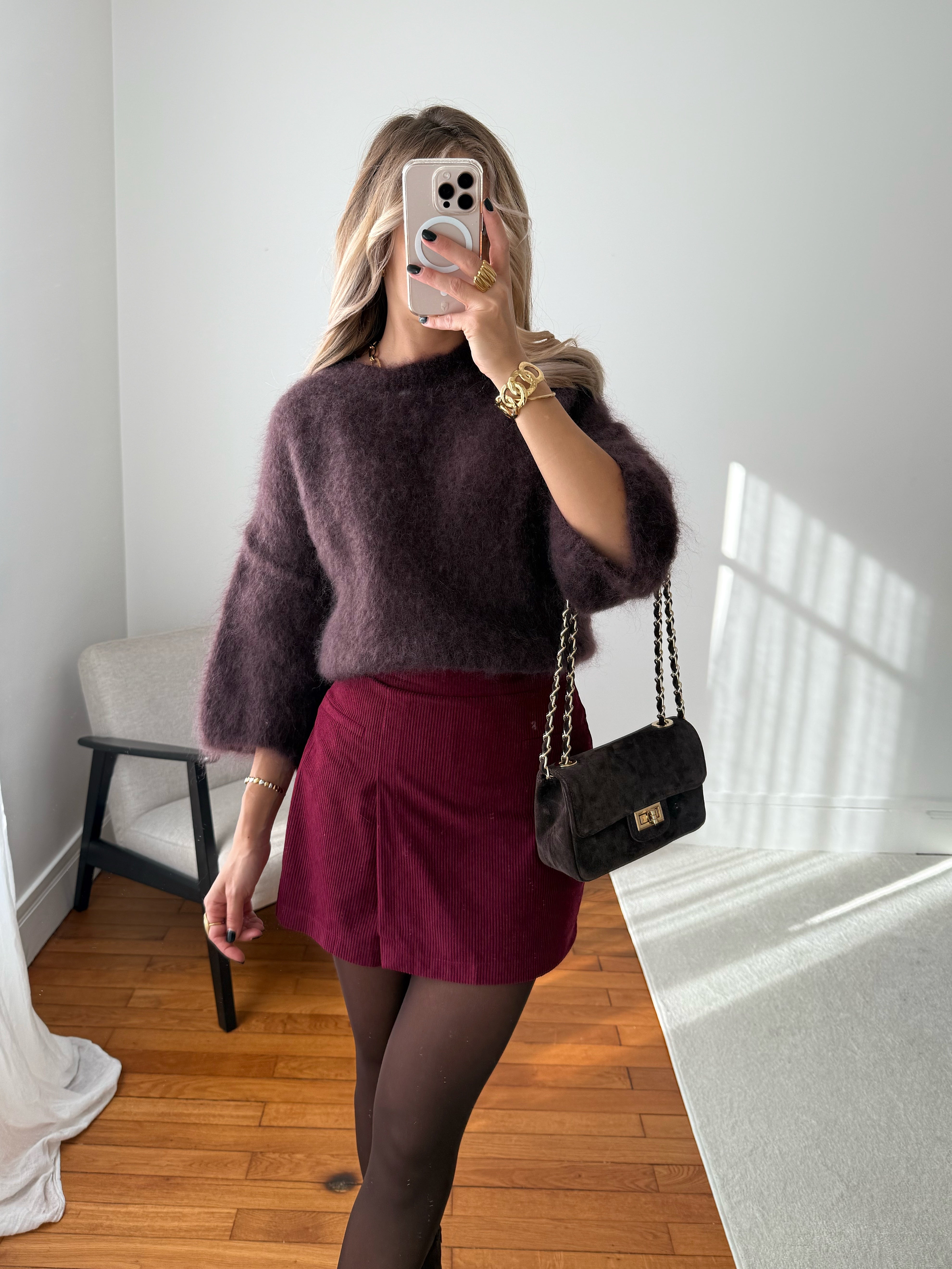 Maille en mohair FERGUSON - chocolat