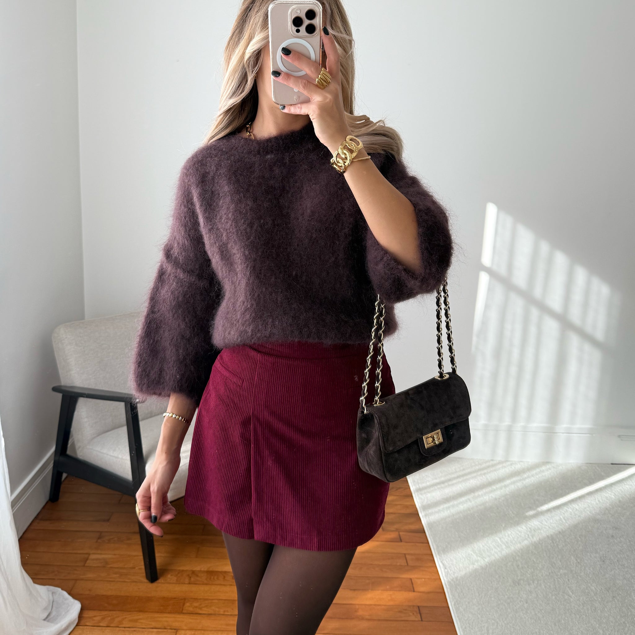 Maille en mohair FERGUSON - chocolat