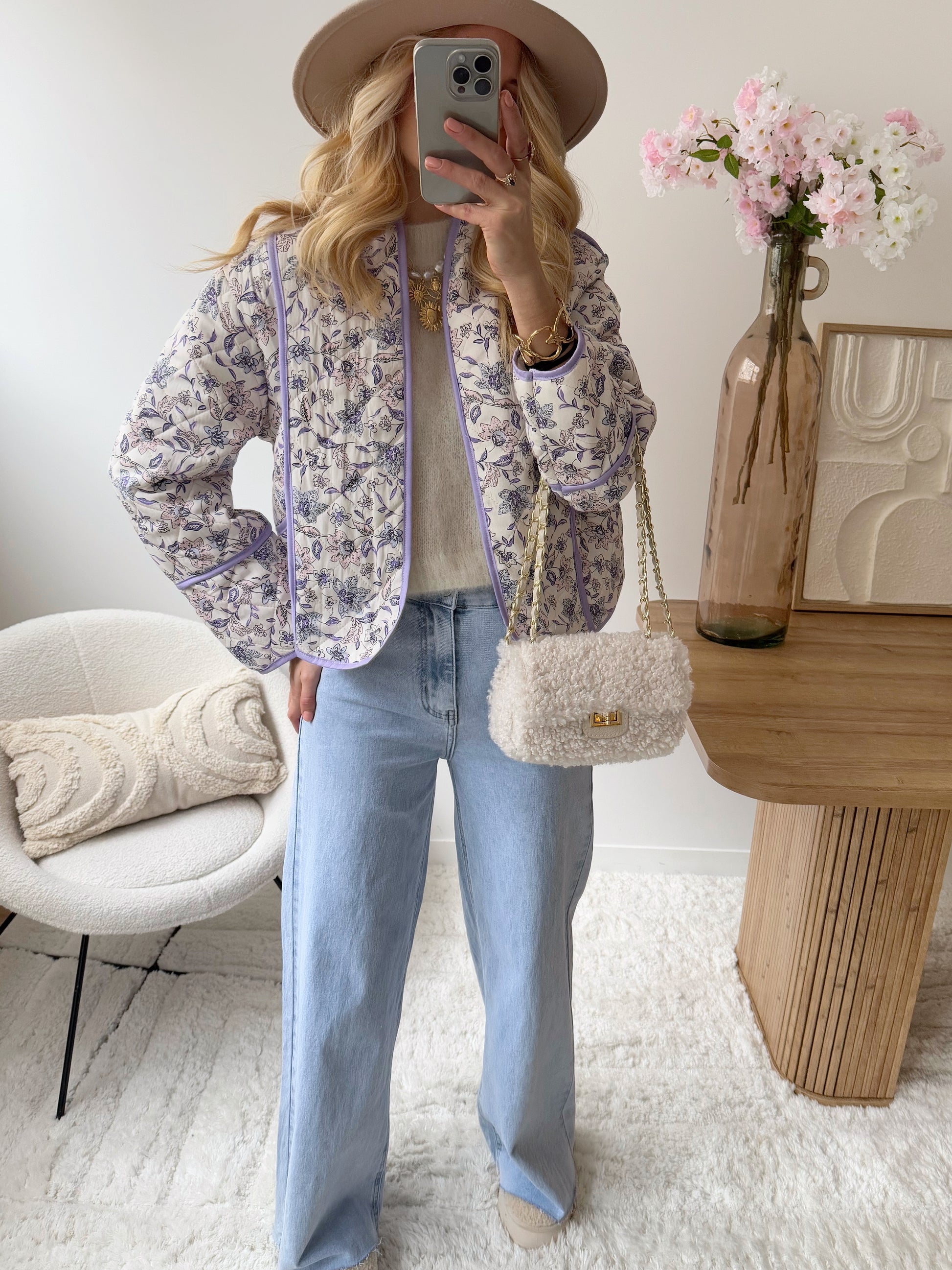 Veste matelassée imprimé floral SIENNE