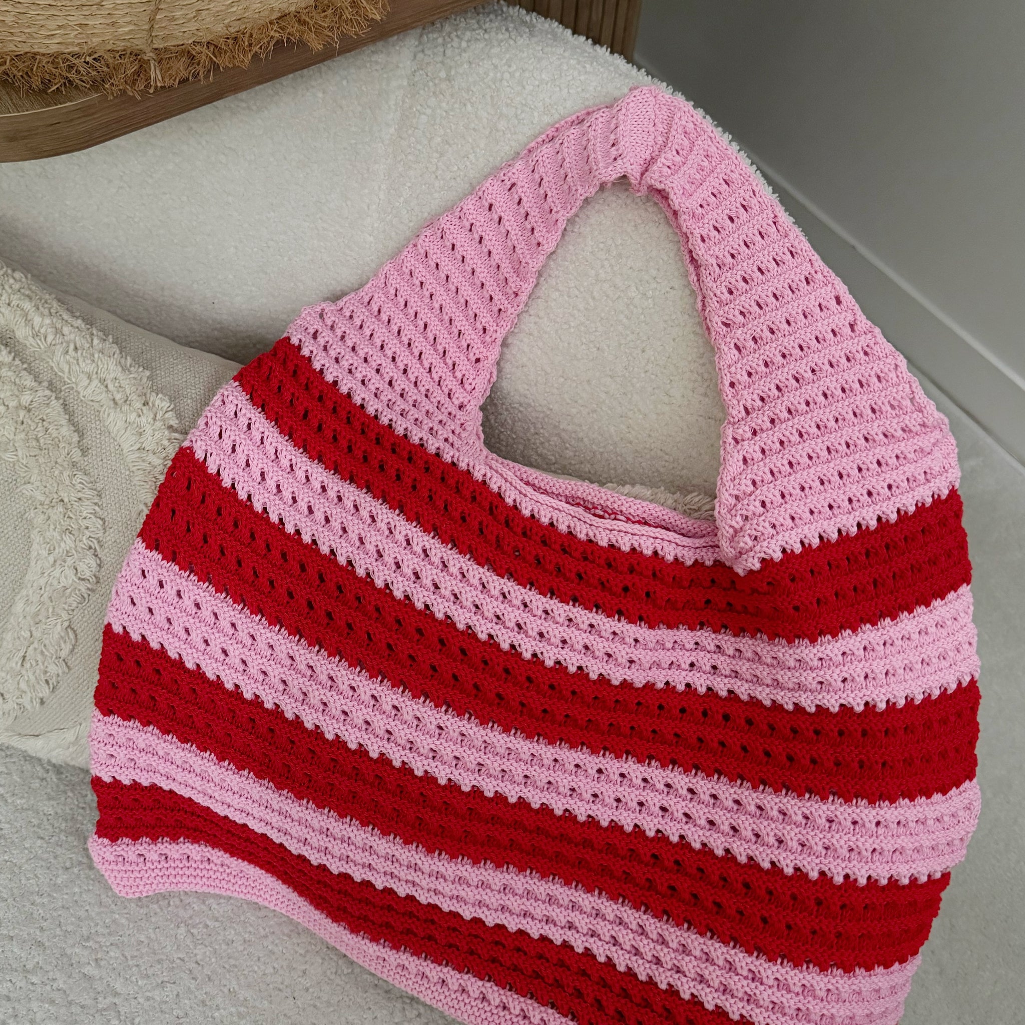Sac en crochet LORINI - rose