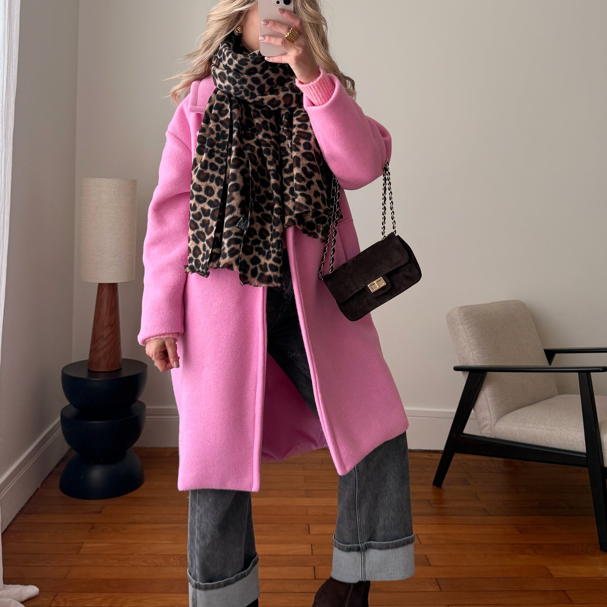 Écharpe en laine et cachemire imprimé léopard LOPERI