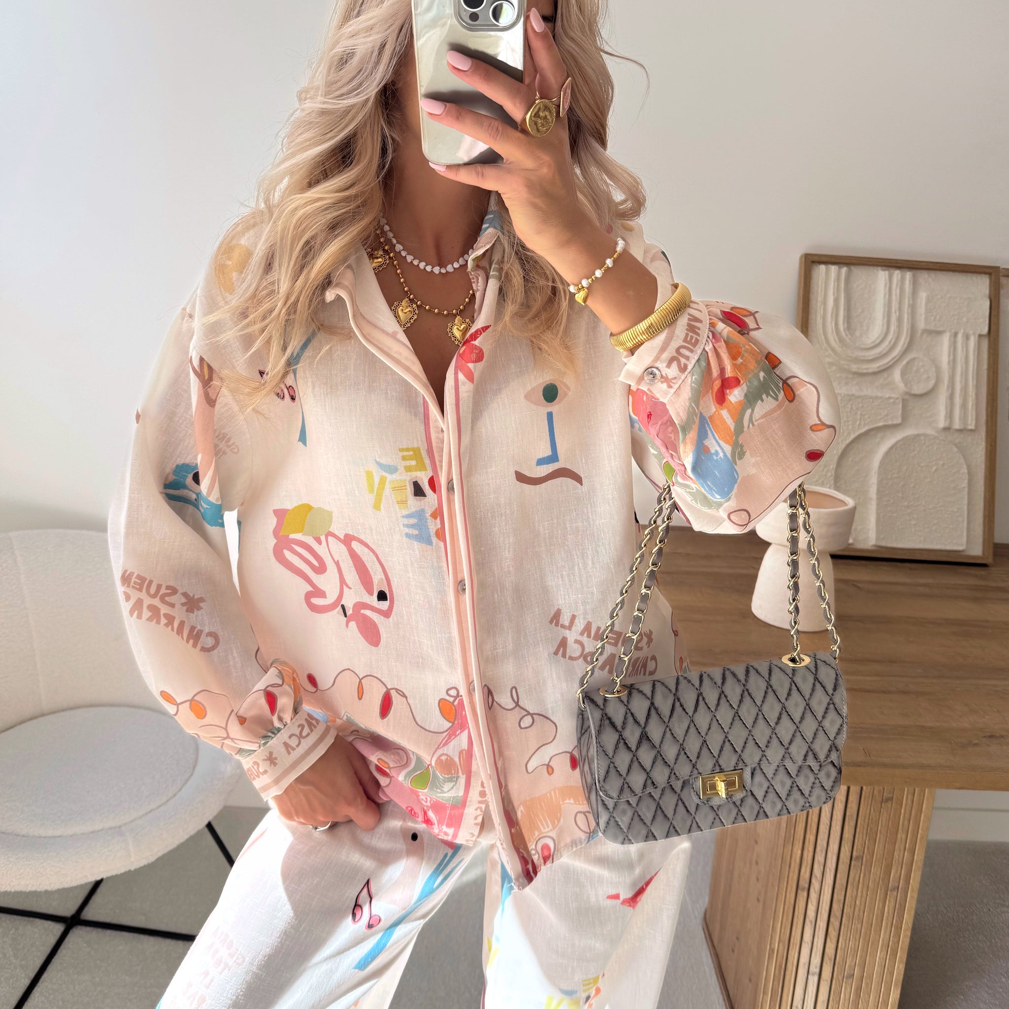 Ensemble chemise et pantalon à imprimé FAUVERT