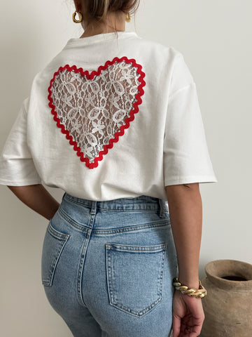Tee-shirt cœur INIMA - blanc