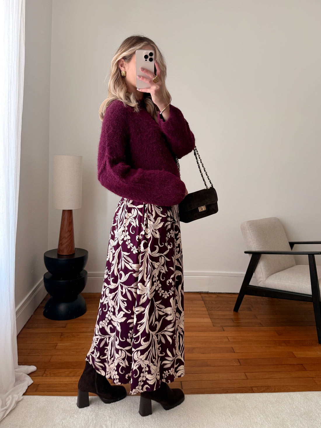 Jupe longue à imprimé floral MONISE