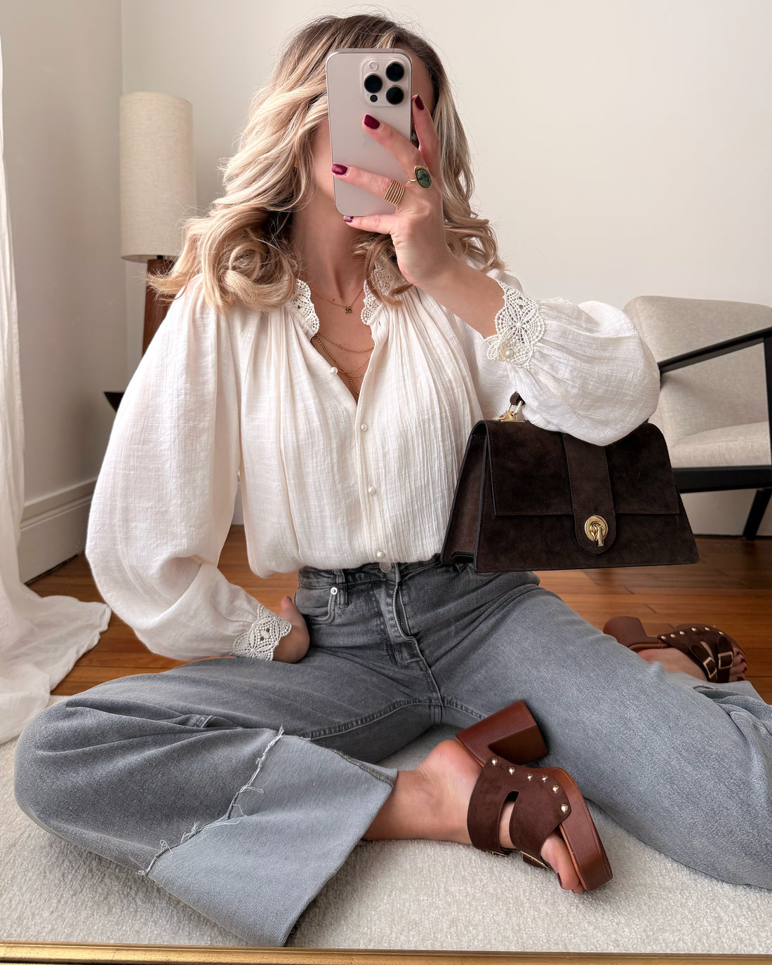 Chemisier à dentelle THALES