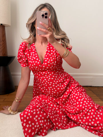 Robe longue à imprimé floral ODESSA