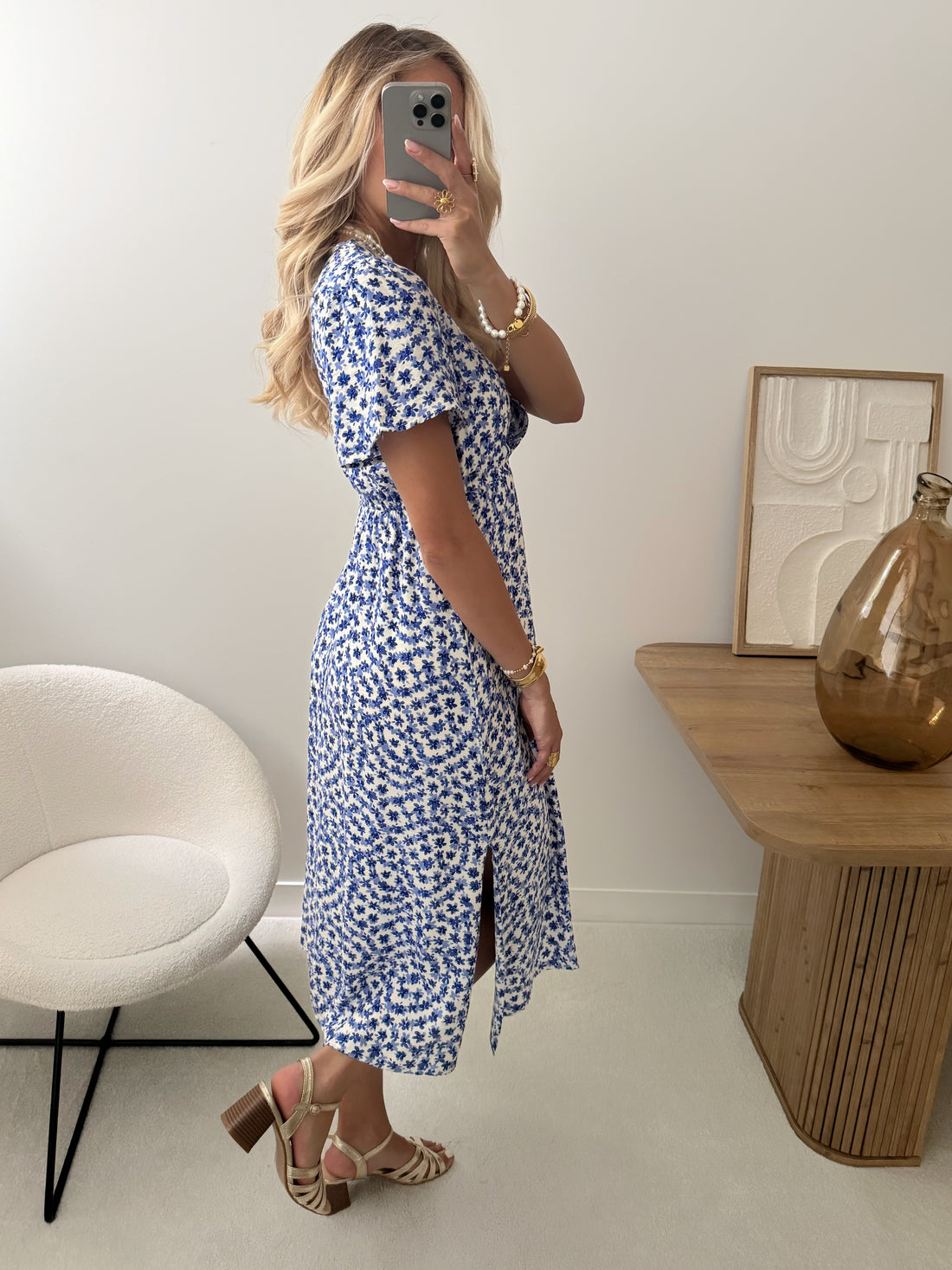 Robe mi-longue imprimé floral VIVIANE