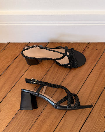 Sandales à talons fines brides tressées LIDI