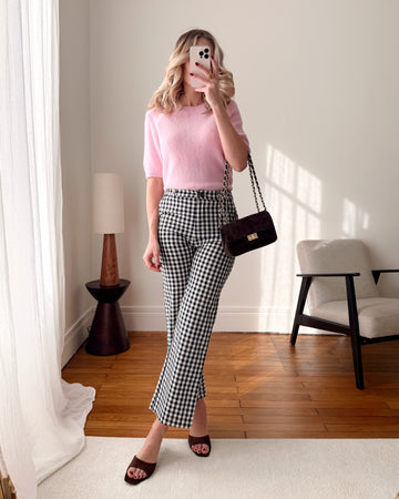 Pantalon à imprimé Vichy YVONNE